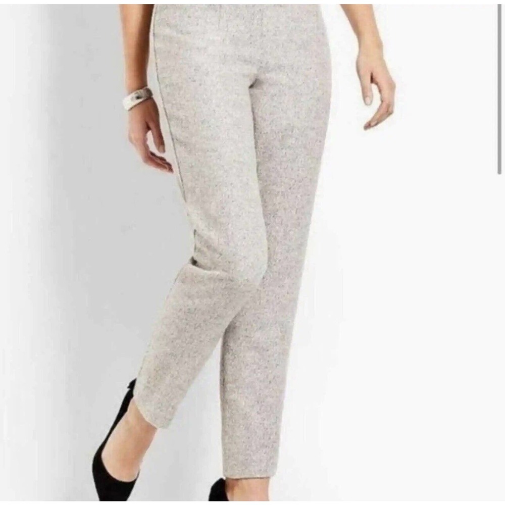 NWT Talbots RSVP Womens Petite Wool Blend Pants 12P Sequin Sparkle Tapered‎ Gray
